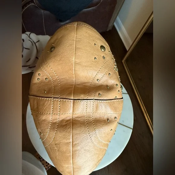 Coach Soho Hobo Vintage Tan Studded Crystal Shoulder Bag Suede Strap - Picture 8 of 9